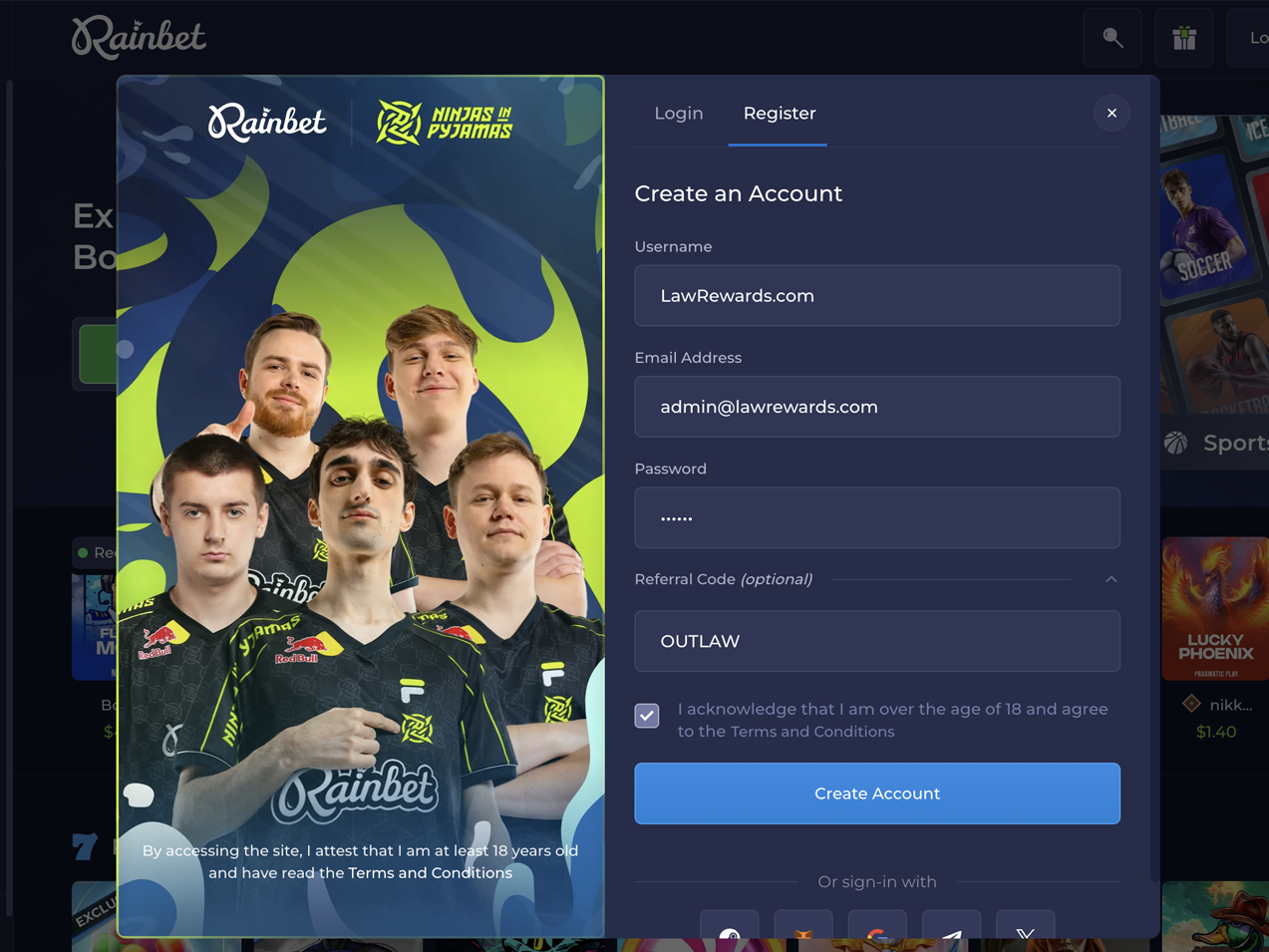 How to use affiliate code